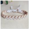 Nueva Pulsera de Muñeca Tejida a Mano de Algodón y Lino de Estilo Colorido y Refrescante, Simple y Artística, Pulsera Ajustable para Hombres y Mujeres