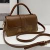 Bolsa de Mão Simples Niche Texchy Feminina 2024 Verão Nova Cor Sólida Bolsa Quadrada Pequena Casual para o Dia a Dia Transversal/Tiracolo
