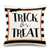 Nueva funda de almohada de Halloween transfronteriza fantasma calabaza sala de estar sofá decoración funda de almohada de lino ventas directas de fábrica