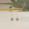 Brincos de Prata 925 Estilo Nacional com Jade Hetian e Pérola de Água Doce Novos Brincos Chinoiserie Nicho Elegantes Brincos de Alto Padrão Atacado