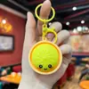Llavero Creativo y Lindo de Panecillo 3D Realista Colgante para Bolso de Pareja de Goma Suave de PVC Producto Pequeño Especial Transfronterizo