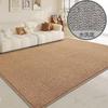 Tapete de Chão para Sala de Estar imitação de Sisal 2025 Novo Estilo Japonês tipo Linho Tapete para Varanda Sofá Estudo Cor Sólida Tapete de Chão para Quarto