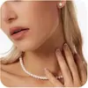 Amazon Moda Collar de Perlas Individuales y Múltiples Más Vendido para Mujer Cadena Sencilla de Doble Capa para Clavícula Juego de Joyería