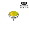 Acessórios de Titânio F136 Brincos Língua com Gotejamento de Óleo Brilhante Piercings de Língua Anel de Língua Colorido em Degradê Piercings de Osso da Orelha G23 Joias para Piercing