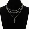 Cadena de Perlas Oceánicas de Venta Caliente Transfronteriza Europea y Americana Cadena para Clavícula de Mujer Colgante de Estrella de Mar y Concha Collar Multicapa Apilable Venta al por Mayor