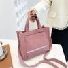 Bolso de mujer pana 2023 nuevo bolso de hombro moda coreana Mori portátil bolso bandolera comercio exterior una generación de cabello