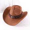 Acessórios de Cabeça de Vaca Transfronteiriços, Chapéus de Cowboy de Camurça Ocidentais para Homens e Mulheres, Chapéus de Aba Curva com Acessórios, Chapéus de Jazz Atacado