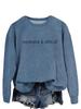 Sudadera Suelta de Manga Larga con Cuello Redondo, Letra 'Amazon Wish', Redonda, Europea y Americana, Cara Cara, Costosa, Difícil