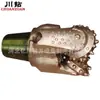 Broca de rodillo para pozo de agua de perforación petrolera de Sichuan, rodamiento sellado de goma, rueda de tres conos con insertos de 7 7/8 pulgadas