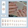 Xiaohongshu Douyin Unha Postiça Gel Jelly Estilo Diamante Manicure Estilo Puro Desejo Menina Gelo Transparente Removível Adesivos de Unha Prontos