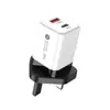 Cargador de Teléfono Móvil Europeo y Americano Macarrón Nuevo A+C Transfronterizo Cabeza de Carga Rápida de Doble Puerto Estándar Británico Qc3.0+Pd38W