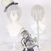 Cardamomo Bungou Stray Dog Gogo Cos Peluca Trenza Blanco Plateado Venta Directa de Fábrica