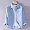 Nueva Chaqueta Camisa de Mezclilla, Nuevo Estilo Primavera, Estilo Denim Americano, Camisa Suave de Algodón, Chaqueta Ligera