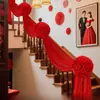 Conjunto de Decoração de Quarto de Casamento, Corrimão de Escada, Hortênsia, Decoração de Casa Rural, Grande Flor Vermelha Celebração de Casamento Suprimentos para Casamento