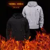 Moletom com Capuz de Aquecimento de Inverno Roupa de Aquecimento Masculina Moletom com Aquecimento USB Roupa Casual Quente para Exterior Aquecimento Elétrico