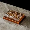 Caja de plástico para almacenar frutos secos, charola casera dividida para snacks, salón de belleza, bar, caja comercial para snacks y dulces para presentación