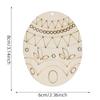 Huevos de Madera de Pascua con Cuerda de Cáñamo Decoración de Fiesta Navideña Colgante Artesanías con Virutas de Madera DIY para Niños Hogar