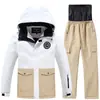 Novo traje de esqui infantil para meninos e meninas, traje de esqui infantil espesso e quente para áreas externas e à prova d'água
