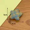 Accesorios para Joyería de Corazón a Cuadros Retro Estrella de Cinco Puntas DIY Pasador para el Cabello Zapatos y Calcetines Accesorios para el Cabello Bolsas Broches de Tela