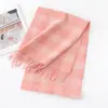 Bufanda 100% Lana de Oveja Bufanda Caliente de Invierno de Gama Alta Engrosada Versátil Bufanda de Cuadros para Hombres y Mujeres Venta al por Mayor