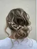 Exquisita Horquilla para el Cabello Estilo Coreano Accesorio para el Cabello de Novia Pasador de Perlas Hecho a Mano Horquilla en Forma de U para Peinados de Boda y Fiesta, Juego de 3