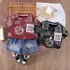 Roupa Infantil Meninos Conjunto de Verão 2026 Novo Desenho Animado Manga Curta Conjunto de Duas Peças para Meninos Roupas de Verão da Moda
