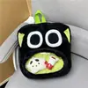Al por mayor transfronterizo Mochila de Luo Xiaohei Dibujos animados Gato Lindo Bolsa de Felpa Mochila Escolar para Estudiantes Bolsa Ita de Insignia de Moda