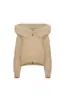 Chaqueta Cardigan de Punto con Capucha y Cuello Grande de Piel para Mujer en Otoño e Invierno, Holgada y Relajada, Cálida, Nuevo Suéter
