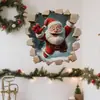 Natal múltiplos estilos quebrando parede Papai Noel adesivo de parede de banheiro parede de fundo decoração de casa adesivo de parede autoadesivo