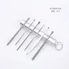 Kit de ferramentas para limpar ouvidos em aço inoxidável, 6 peças, espiral dupla, espiral, 8 peças