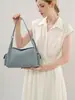 Bolso cruzado casual estilo coreano para mujer, bolso de hombro simple, de gran capacidad para el trabajo, cuero genuino, modelo nuevo con sensación de alta gama, bolso de axila
