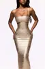 Novo Vestido Longo com Estampa Dourada Amazon Comércio Exterior Vestido Bandagem Vestidos Bandagem