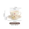 Caneca de café de cerâmica de alto valor de cor um copo um prato de conjunto de pires de xícara de café vintage francês xícara de latte inglesa xícara de puxar