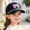 Gorra de Béisbol Floral con Perlas para Niñas Estilo Coreano Dulce Sombrilla de Pequeña Princesa Gorra Pato para Salidas de Primavera y Otoño Sombrero con Protección Solar