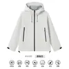 Jaqueta Softshell Fina para Caminhada ao Ar Livre, Roupa de Trabalho, Jaqueta Softshell à Prova de Vento e Água Masculina, Personalizável