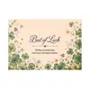 Papel de carta nuevo estilo girly de trébol de cuatro hojas grueso, lindo papel de escritura con temática de suerte verde para felicitaciones navideñas