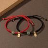 Pulsera de Cuerda Roja con Jade Hetian Natural Marca Fu Pulsera de Diseño Nicho Regalos Este Año de Vida Joyería Tejida