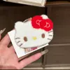 Pegatina de Gato de Dibujos Animados Súper Linda con Flequillo Lateral, Bordado de Peluche, Velcro, Pegatina para la Frente con Pelo Despeinado