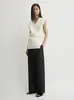 Camisa sin mangas con cuello en V Sumeihui para mujer, Novedad Primavera y Verano 2026, Estilo Nórdico Tot Simple, Top tipo wrap