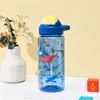 2025 Novo Cruzamento TEMU-SHEIN Copo de Água com Desenho Animado Infantil Boca de Sucção de Silicone Plástico Portátil para Estudantes Masculinos e Femininos