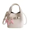 Bolso Cubo de Mano Estilo Coreano Ins para Mujer 2026 Nuevo Estilo Bolso de Hombro Único Cruzado para el Trabajo, Moda, Bolso Pequeño Casual, Moderno