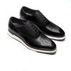 Sapatos Oxford Sociais Masculinos de Moda Feitos à Mão de Alta Qualidade, Populares na Europa e América, Sapatos Casuais de Couro, Exclusivos Transfronteiriços, Que Aumentam a Altura