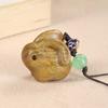 Cadena para teléfono móvil con diseño de conejo del zodiaco tallado en madera de arcoíris, colgante para coche, juguete, joyería, llavero, regalos para hombres y mujeres.