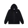 Sudadera con capucha de forro polar básica, unisex, con insignia micro de logo pequeño clásico de Stone, auténtica, transfronteriza, prenda de abrigo