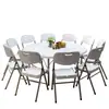 Mesa Redonda Dobrável para Comércio Exterior Hotel Grande Mesa Redonda de Hotel Mesa Dobrável de Plástico Mesa Dobrável para Feira Conjunto de Mesa e Cadeiras Dobráveis Atacado