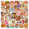 50 adesivos fofos de capivara, adesivos para computador, celular, bagagem, copo de água, adesivos à prova d'água, atacado, transfronteiriço