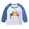 Camiseta de Manga Longa para Meninos e Meninas Primavera e Outono 2024 Novo Estilo Top Básico de Algodão para Bebês e Crianças