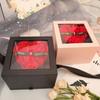 Caja de Regalo Rosa Abierta Collar Anillo Pendientes Caja de Joyería con Labial para el Cumpleaños de la Novia Caja de Regalo Comercio Electrónico Transfronterizo