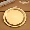 Prato redondo de aço inoxidável, prato de churrasco estilo coreano, prato para lanches espesso, prato raso com fundo plano para bife, bandeja, prato para ossos de churrasco, prato de jantar