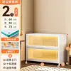 Estante de aço para uso doméstico com portas de vidro, estante infantil, armário de armazenamento, armário de exposição para miniaturas, prateleira de armazenamento de ferro, armário de exposição de metal